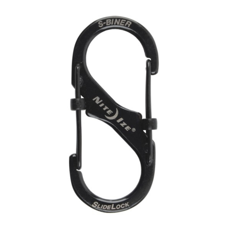 EDC Gear Black S-Biner slide lock small - moschettone doppio ingresso