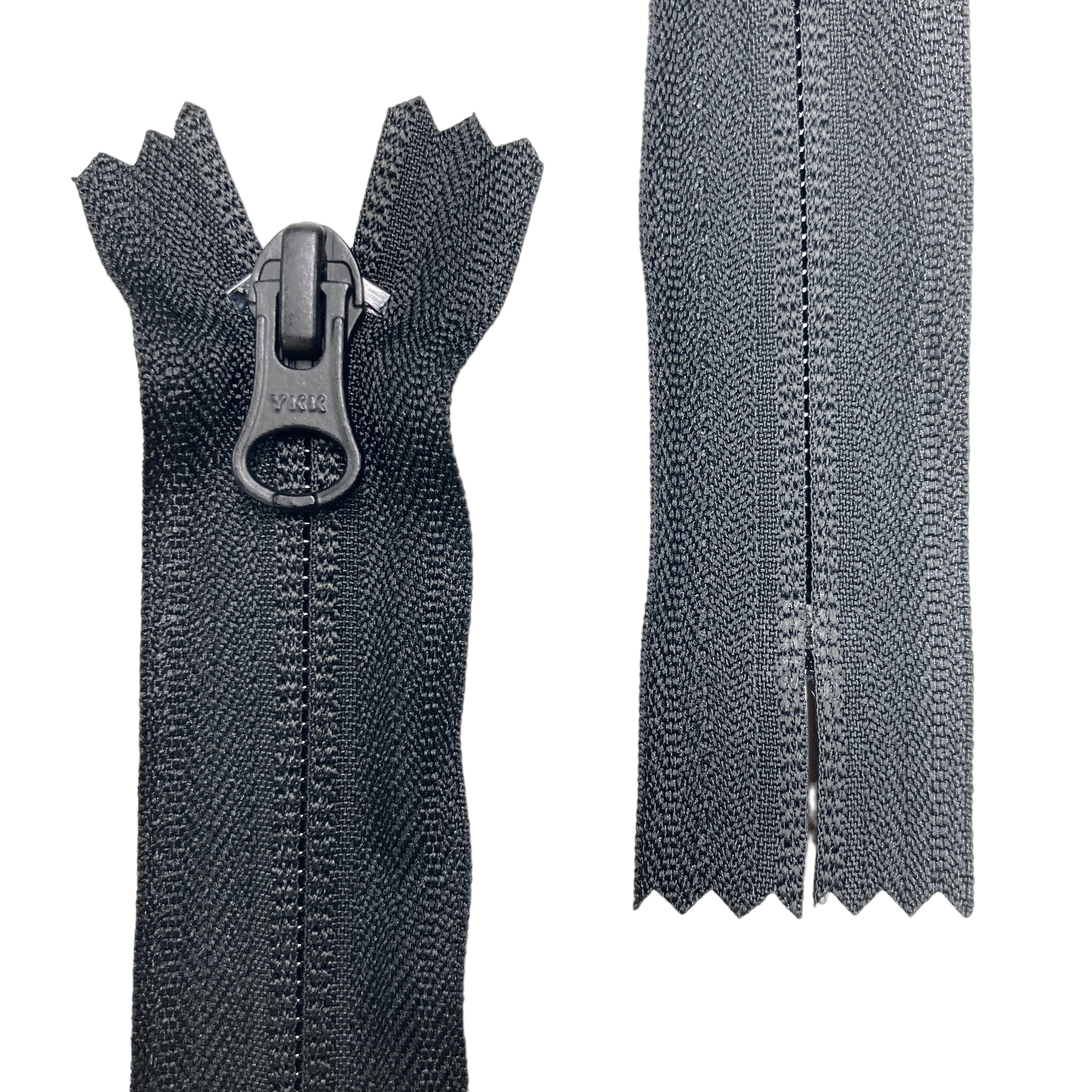 YKK #5C Nylon Coil Pre-Made Zipper Open - Black 30