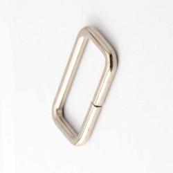 Steel Rectangular Loop 25mm, Nickled