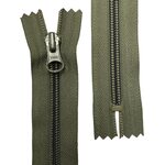 5C Closed-End Coil Zipper, 20 cm, Olive Green, Natulon® (Recycled Polyester) Olive Green