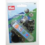Snap Kit, 15mm Strong Snaps, Silver, 10 pcs, Installation tool included, Prym 390201 Silver