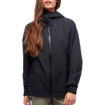 HighLine Stretch Rain Shell Jacket, Women's, Black, L Black
