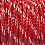 PES Cord naru 4-8 mm, 6 mm, Punainen/valkoinen Punainen/valkoinen