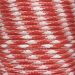 Paracord 550 Type III nailonnyöri, 38 väriä, Puna-valkoinen (105) Puna-valkoinen (105)