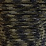 Paracord 550 Type III nailonnyöri, 38 väriä, Musta metsänvihreä (309) Musta metsänvihreä (309)