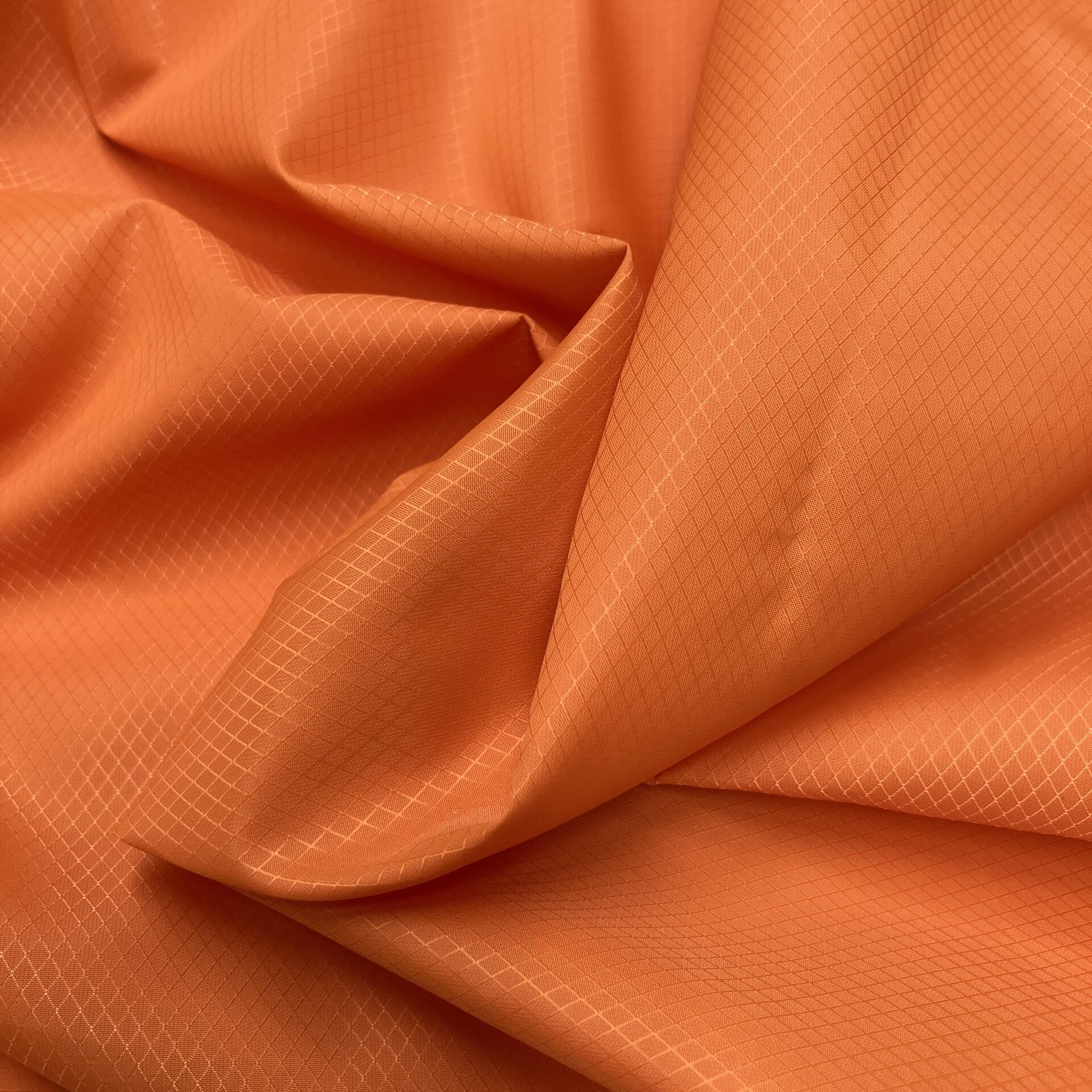 Diamond Ripstop 40D Nylon, 185cm wide, 54 g/m², Samples Orange (8503)