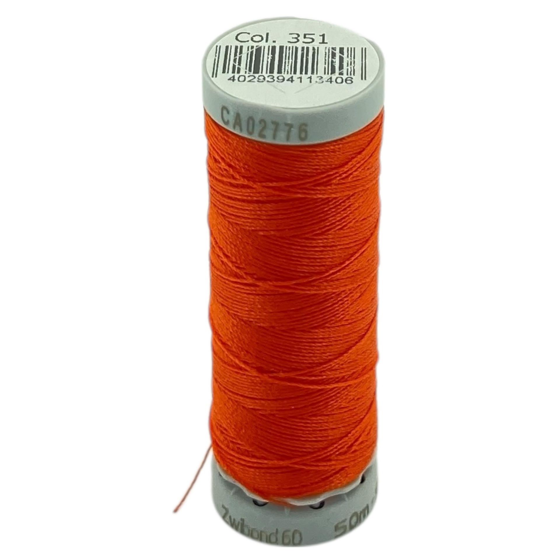 Zwibond #60, Strong Bonded Nylon Thread In 58 Colors, 351 - Dark Orange Dark Orange