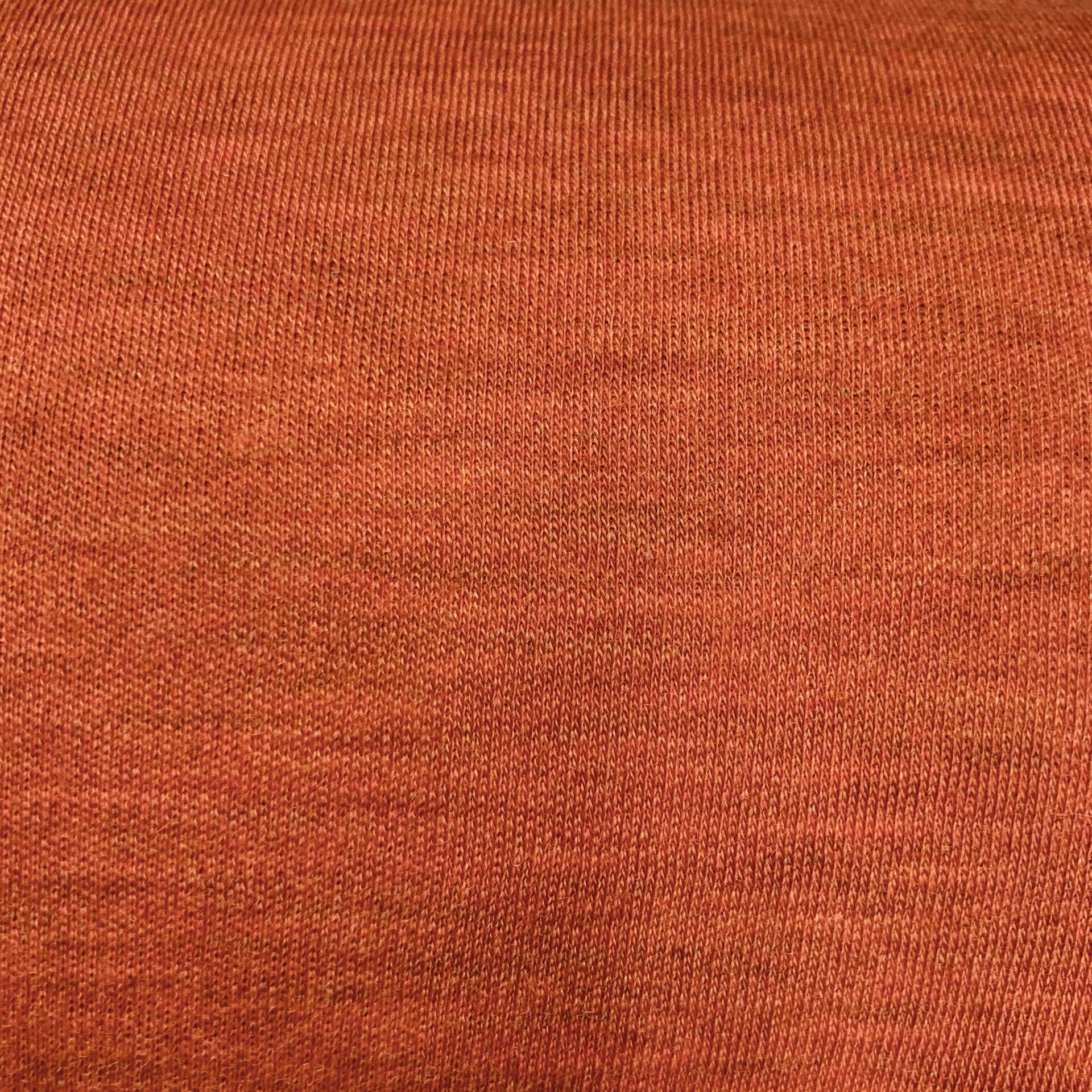 Merino Wool Fabric 19.5 Micron 125cm Mulesing Free, Samples Heathered Burnt Orange