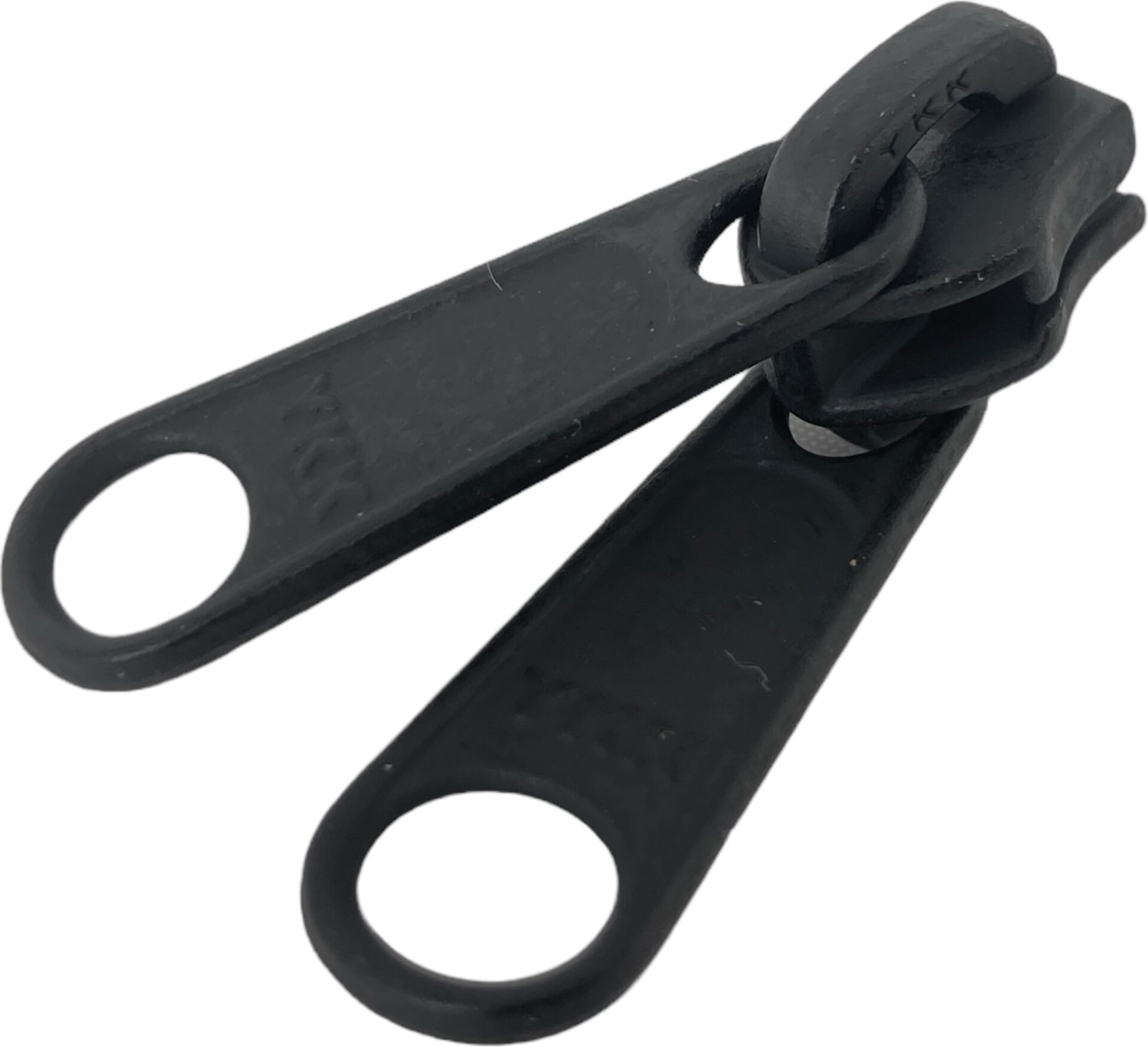 Double Pull Non-Lock Slider for 5C Coil Zipper, Matt Black, YKK 5C DWL X6 Black