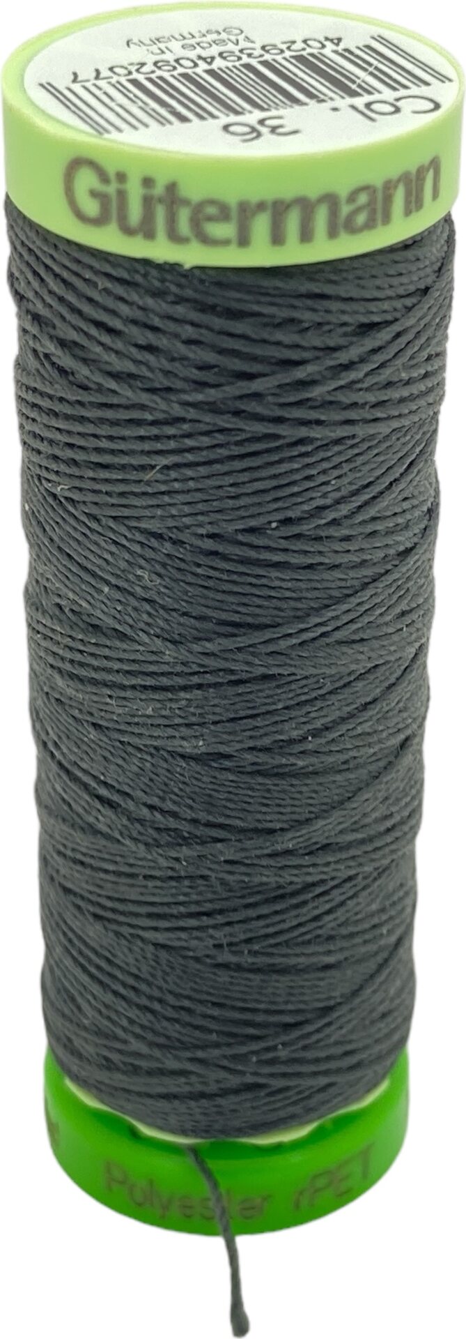 Guetermann Top Stitch #30 thread 30 m, 36 - Anthracite, rPET Anthracite (36)