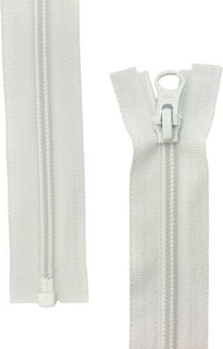 5C Separating Coil Zipper, 85 cm, White, Natulon® (Recycled Polyester) White