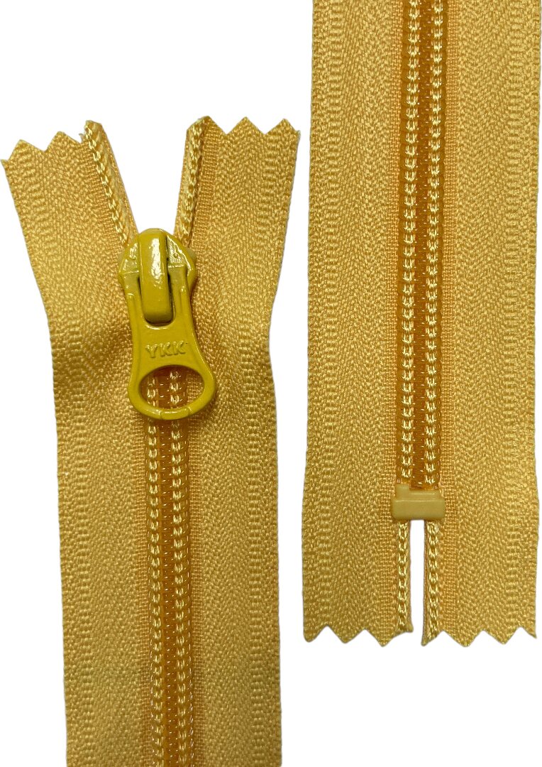 5C Closed-End Coil Zipper, 20 cm, Yellow, Natulon® (Recycled Polyester) Yellow