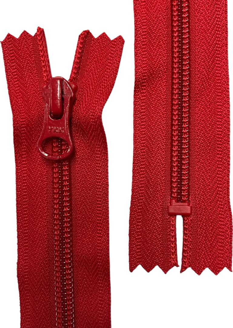 5C Closed-End Coil Zipper, 20 cm, Red, Natulon® (Recycled Polyester) Red