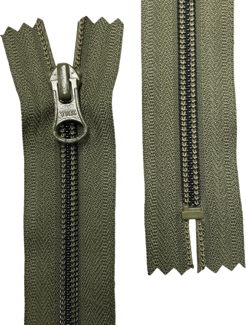 5C Closed-End Coil Zipper, 25 cm, Olive Green, Natulon® (Recycled Polyester) Olive Green