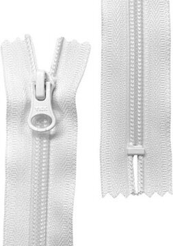 5C Closed-End Coil Zipper, 20 cm, White, Natulon® (Recycled Polyester) White
