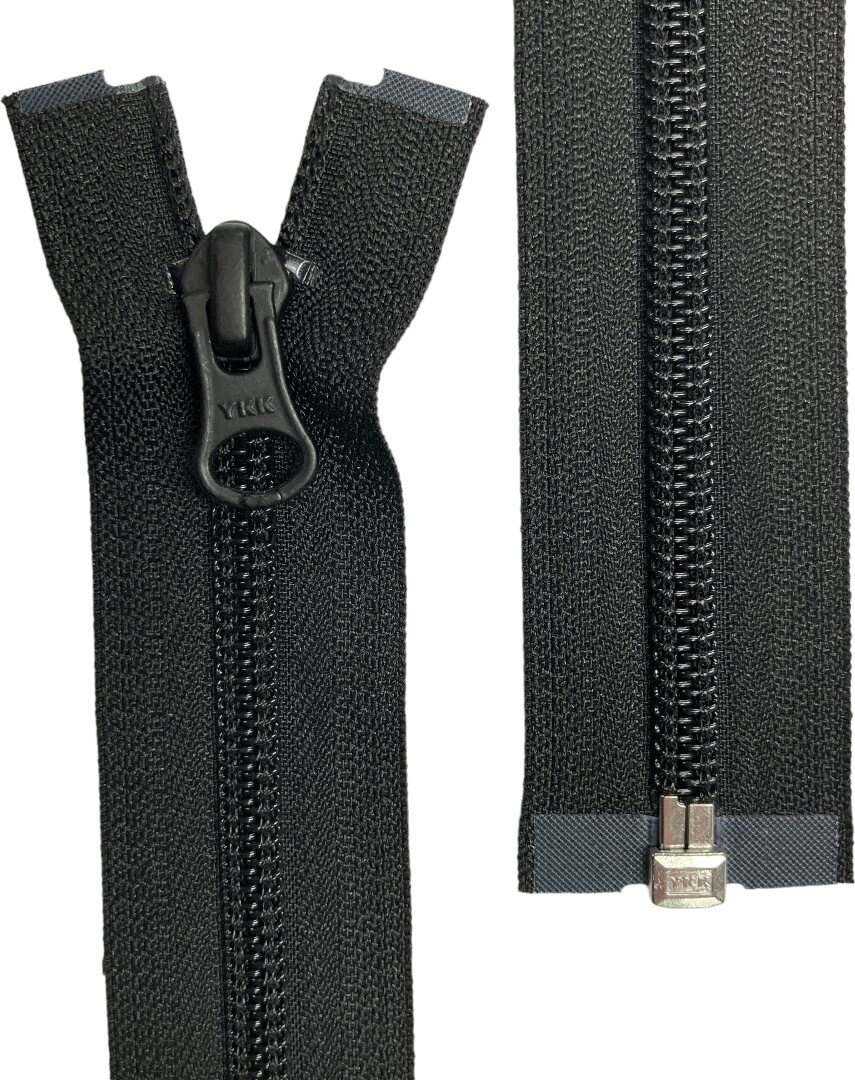 5C Separating Coil Zipper, 78 cm, Black, ECO-DYE® Black