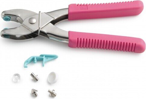 Vario Installation Pliers, Pink, Including Tools for Plastic Snaps, Prym 390902 Pink
