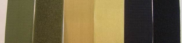 Sew-On Hook Or Loop Fastener 50 mm Tape, Hook Side, Olive Green Olive Green