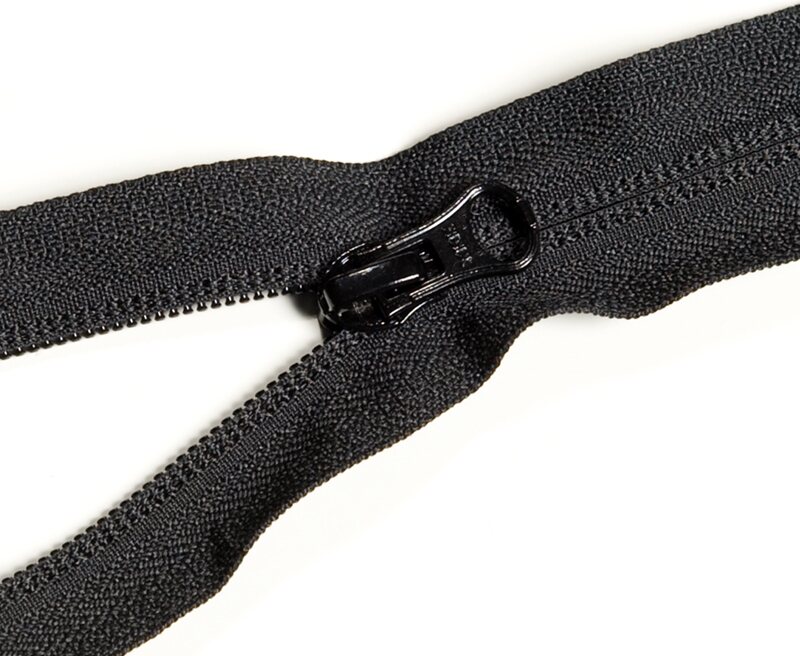 5C Closed-End Reverse Coil Zipper, 30 cm, Black, Natulon® (Recycled Polyester) Black