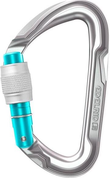 Pure Screwgate Carabiner, Silver/Turquoise Silver/Turquoise
