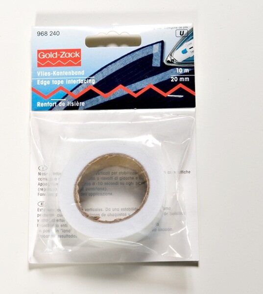 Edge Tape Interfacing 20mm, 10 meters, White (6659), Prym 968240 White