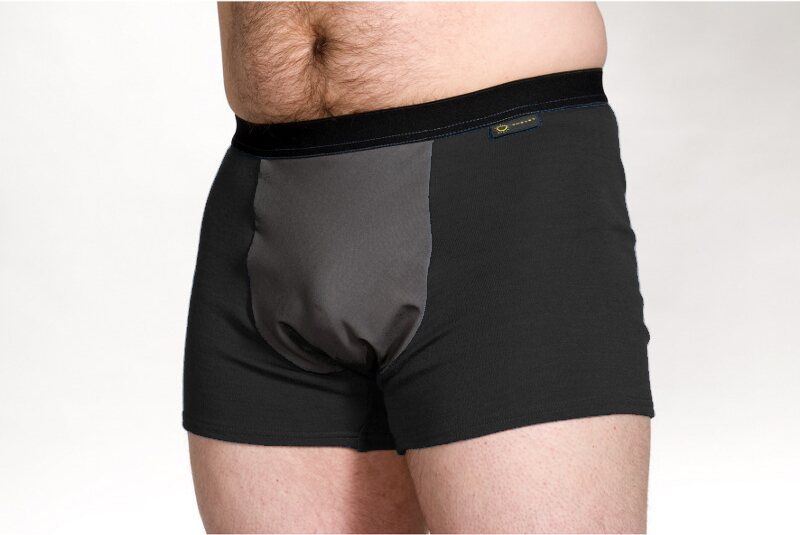 Merino Boxers with Wind Protection, Black, M Black