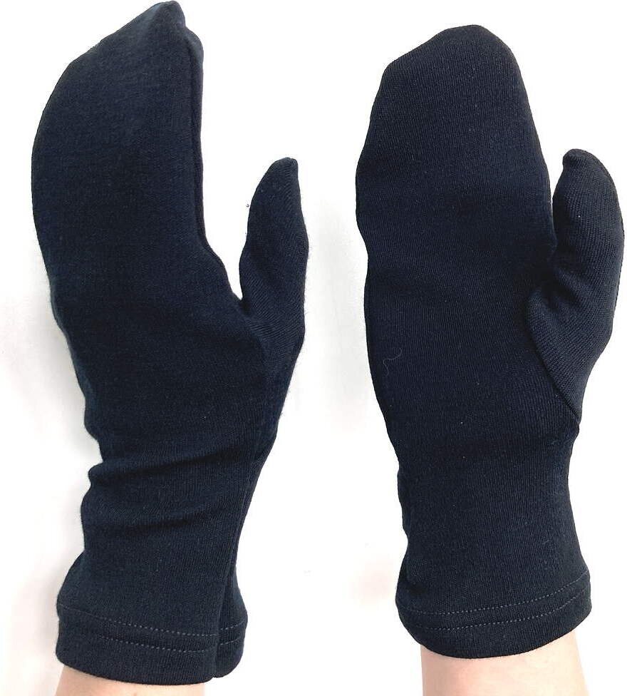 Merino Mittens, Black, XL Black