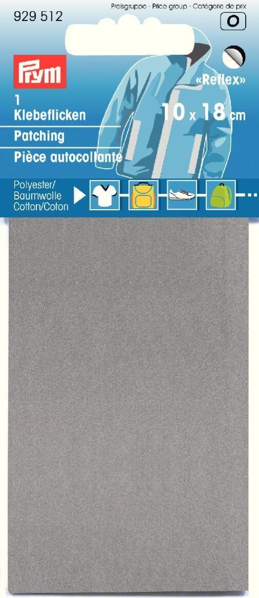 Reflective Self Adhesive Patch, Silver Grey, Prym 929512 Silver Grey