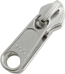 Double Pull Non-Lock Slider for 8C Coil Zipper, Silver, YKK 8C DW2LD C5 Silver