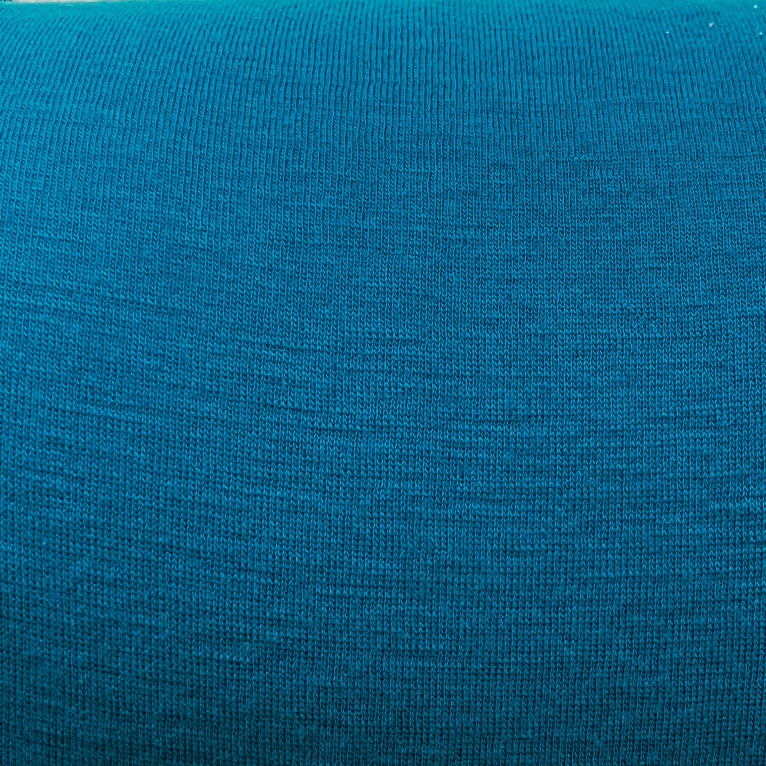 Merino Wool Tube Knit 19.5 Micron, Petrol Blue (7387), Mulesing Free Petrol Blue (7387)