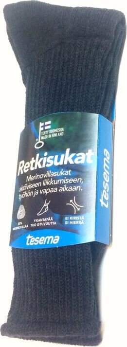 Tesema Trekking Merino Sock, Dark grey, 34 – 36 Dark grey