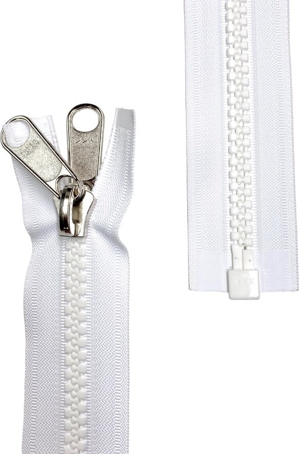 VISLON® 10VF valuavoketju, vedin molemmilla puolilla, 500 cm, Valkoinen Valkoinen