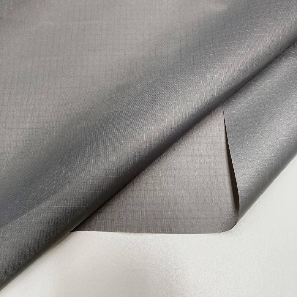 Ripstop 6.6 Nylon 70D Tent Fabric, PU Coated 85 g/m², Grey (8278) Grey