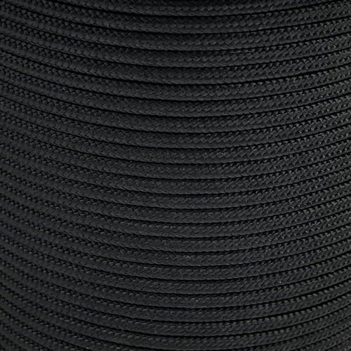 Strong Polyester Cord 2 mm (Recycled Fiber), Black, Recycled Fiber Black