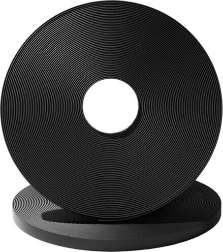 Biothane Beta 15 mm kumipintainen nauha, Musta, Biothane Beta 520 Musta