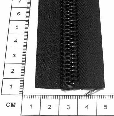 10C Coil Zipper Tape by the Meter, Black Black