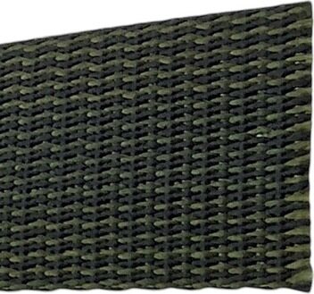 Webbing 39 mm PES, Black / Dark Green, NIR compliant (natural colors also when viewed through night vision devices) Black / Dark Green