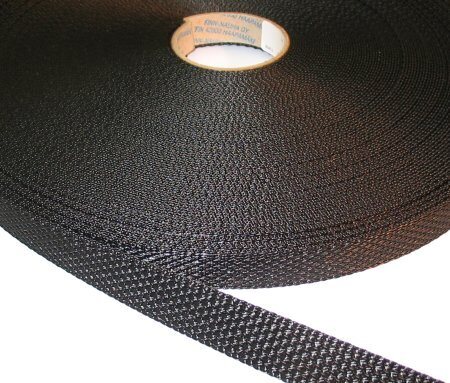 Nauha 50 mm PES, Musta Musta