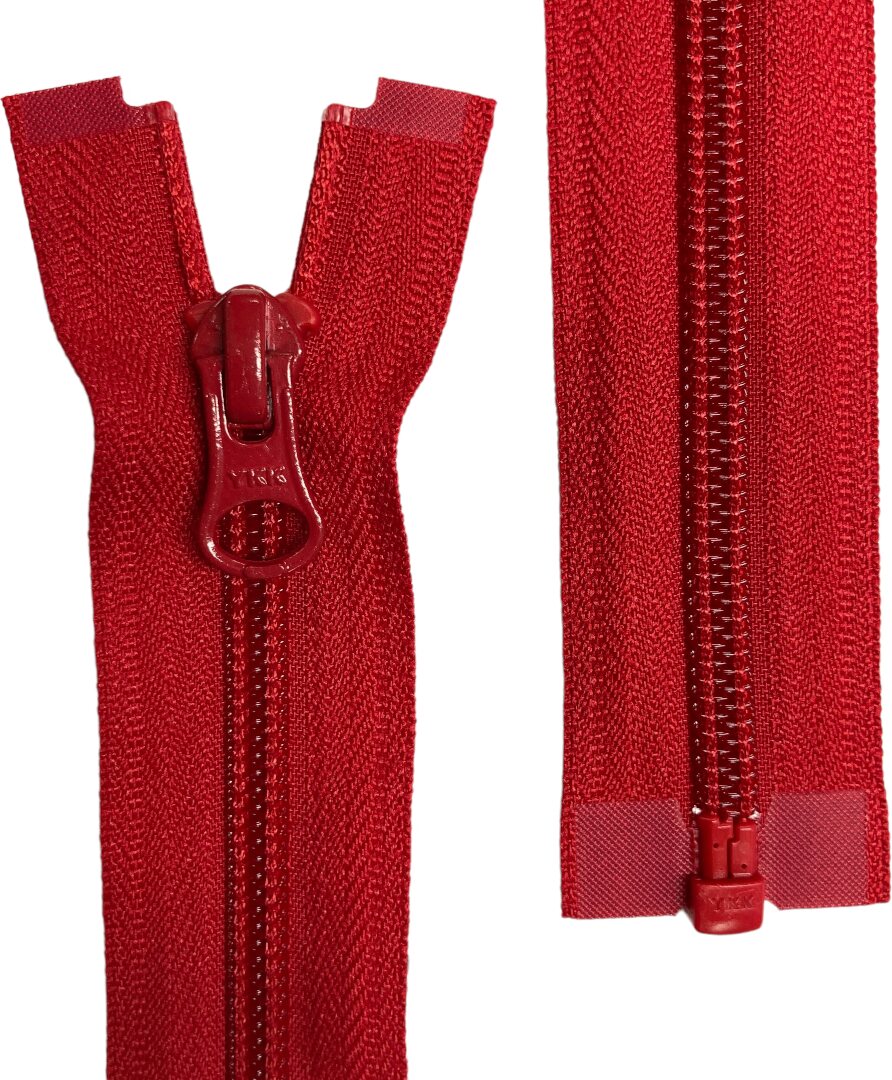 5C Separating Coil Zipper, 85 cm, Red, Natulon® (Recycled Polyester) Red