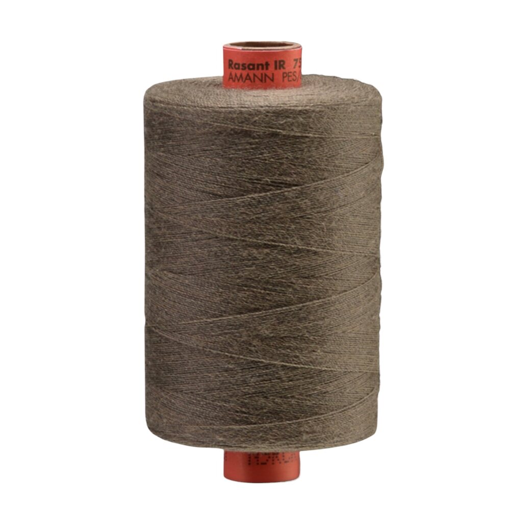 Amann Group Amann Rasant IR #75 Polyester / cotton core-spun thread, 1000m Brown Grey - olive green (1627/RAL7013)