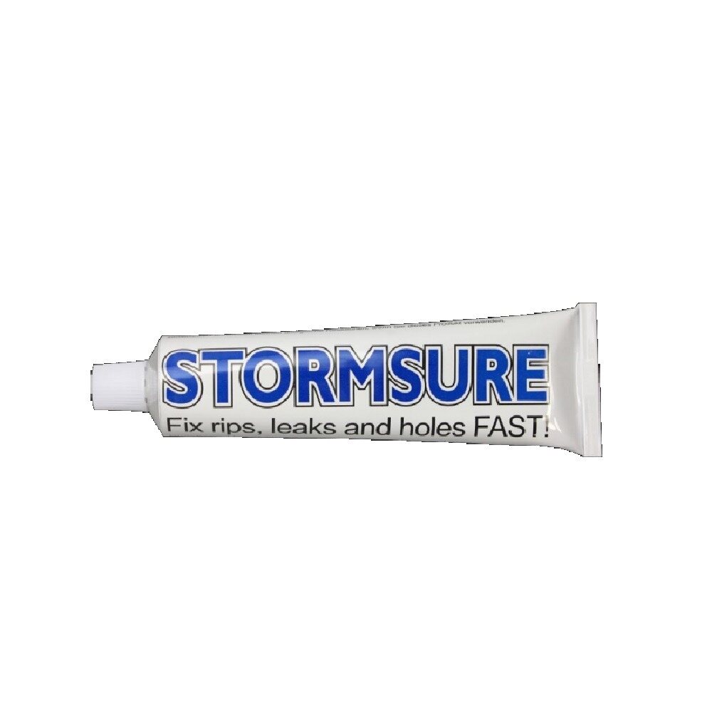 Stormsure Flexible Repair Glue, Clear, Package with three (3) pieces of 5 gram tubes, incl. disposable gloves Clear