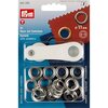 Grommet Kit 11 mm, Silver, Installation tool included, Prym 541370