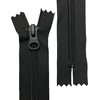 5C Closed-End Coil Zipper, 20 cm, Black, ECO-DYE®