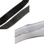 Liimattava nukka tai koukku tarranauha 20 mm, Koukkupuoli, Musta