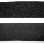 Glue-On Hook Or Loop Fastener 50 mm Tape, Hook Side, Black
