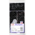 Grommets 5 mm, Black, 500 pcs., Installation tool included, Prym 542416