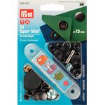 Snap Kit, 13mm Mini Strong Snaps, Black, Prym 390502