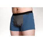 Merino Boxers with Wind Protection, Grayish blue, XL, 2nd quality