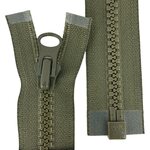 VISLON® 10VF valuavoketju lukkiutuvalla kelkalla, 30 cm, Oliivin vihreä, Natulon® (Recycled Polyester)
