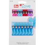 Fabric Clips, 7 large and 8 small clips, Prym 610182